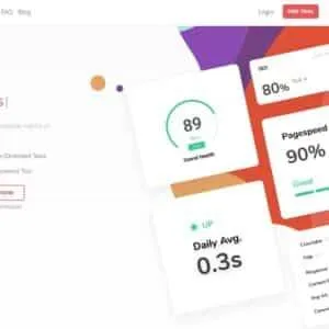 The homepage of a website analytics dashboard.