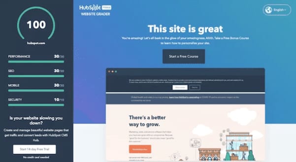 The homepage of a website.